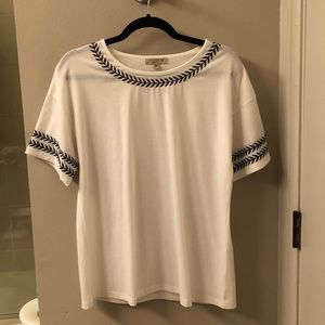 White embroidered top